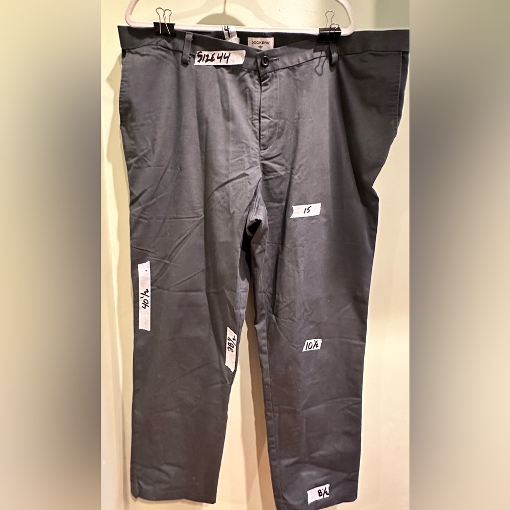 Dockers, gray, chino pants size 44 professionally altered